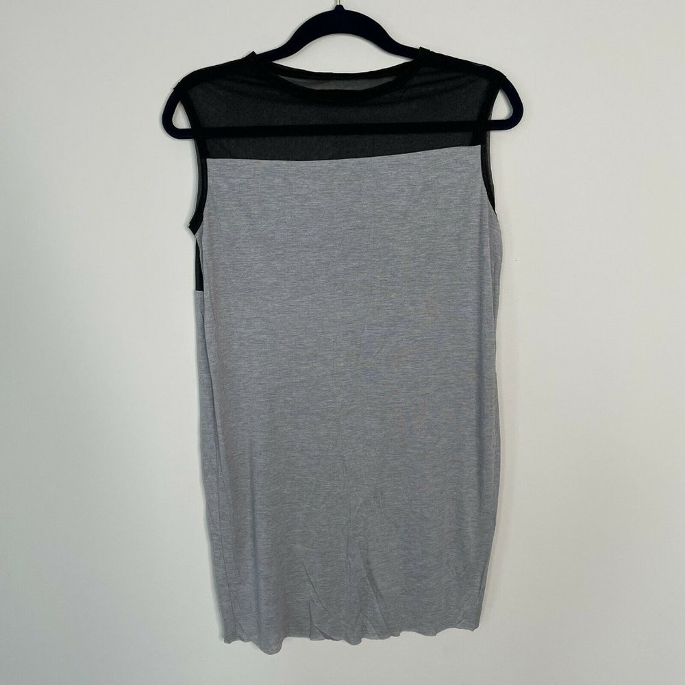AllSaints Grey& Black Mesh Top (Size 6)